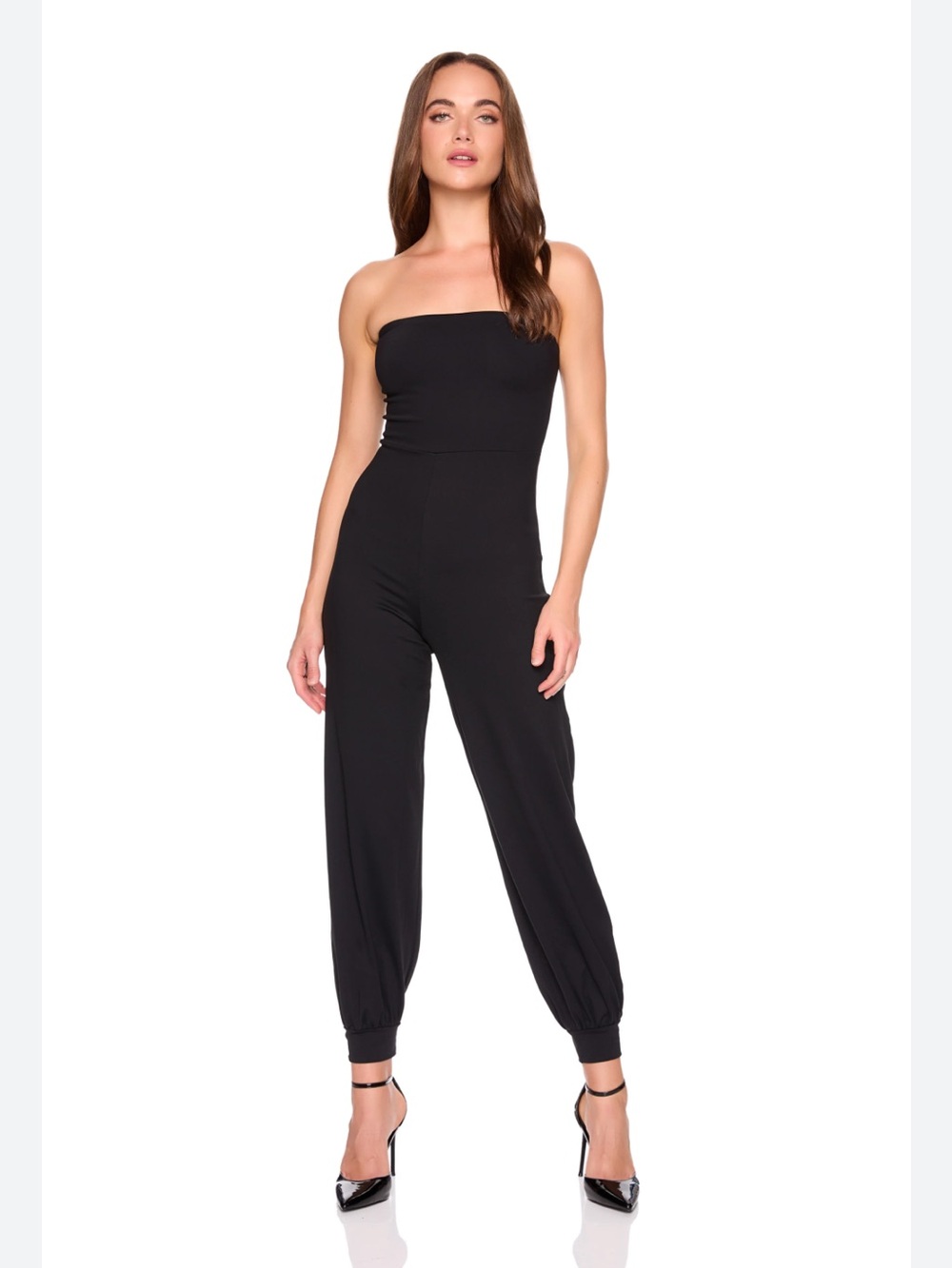 NWT Susan Monaco Strapless Black Cargo Jumpsuit - Women's Small Streetwear Club